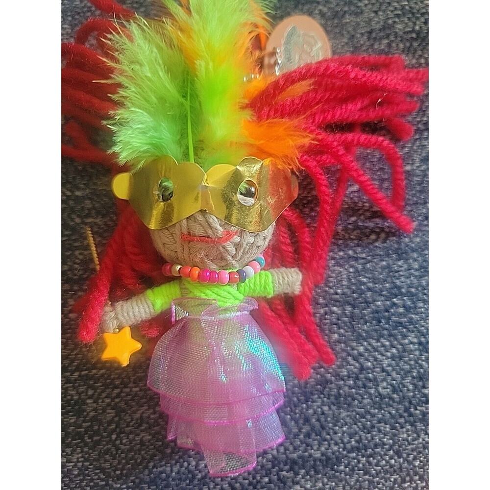 Mini Voodoo Doll 3" Festival Handcrafted Mardi Gras Collector Witchcraft Spells
